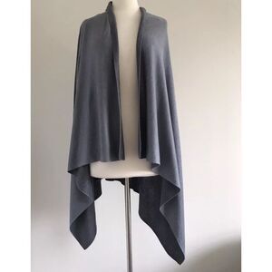 LULULEMON OPEN FRONT LONG SLEEVE KNIT ASYMMETRICAL HEM SWEATER SIZE‎ M/L